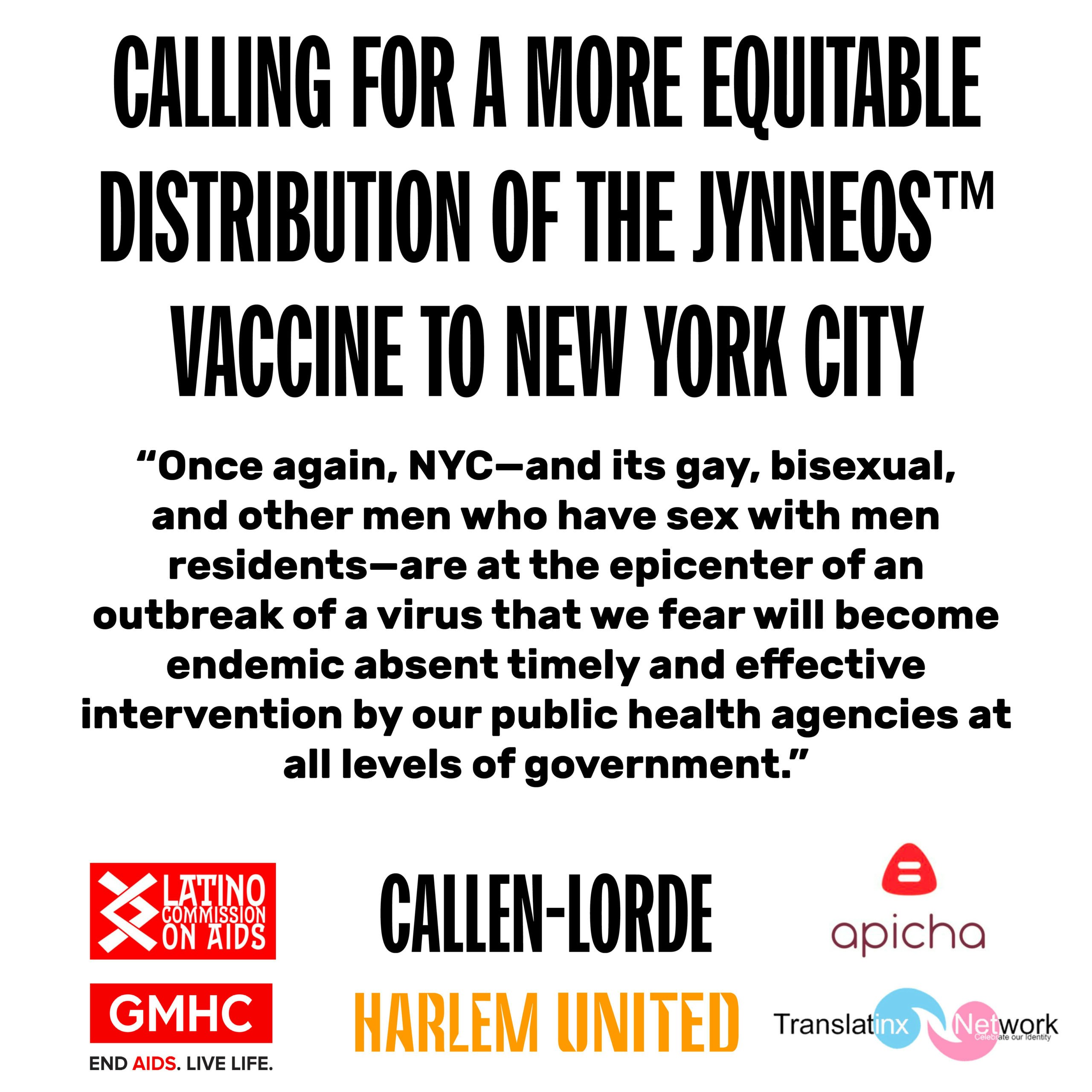 NYC Community-Based Organizations Calling for a More Equitable Distribution of Monkeypox Vaccine