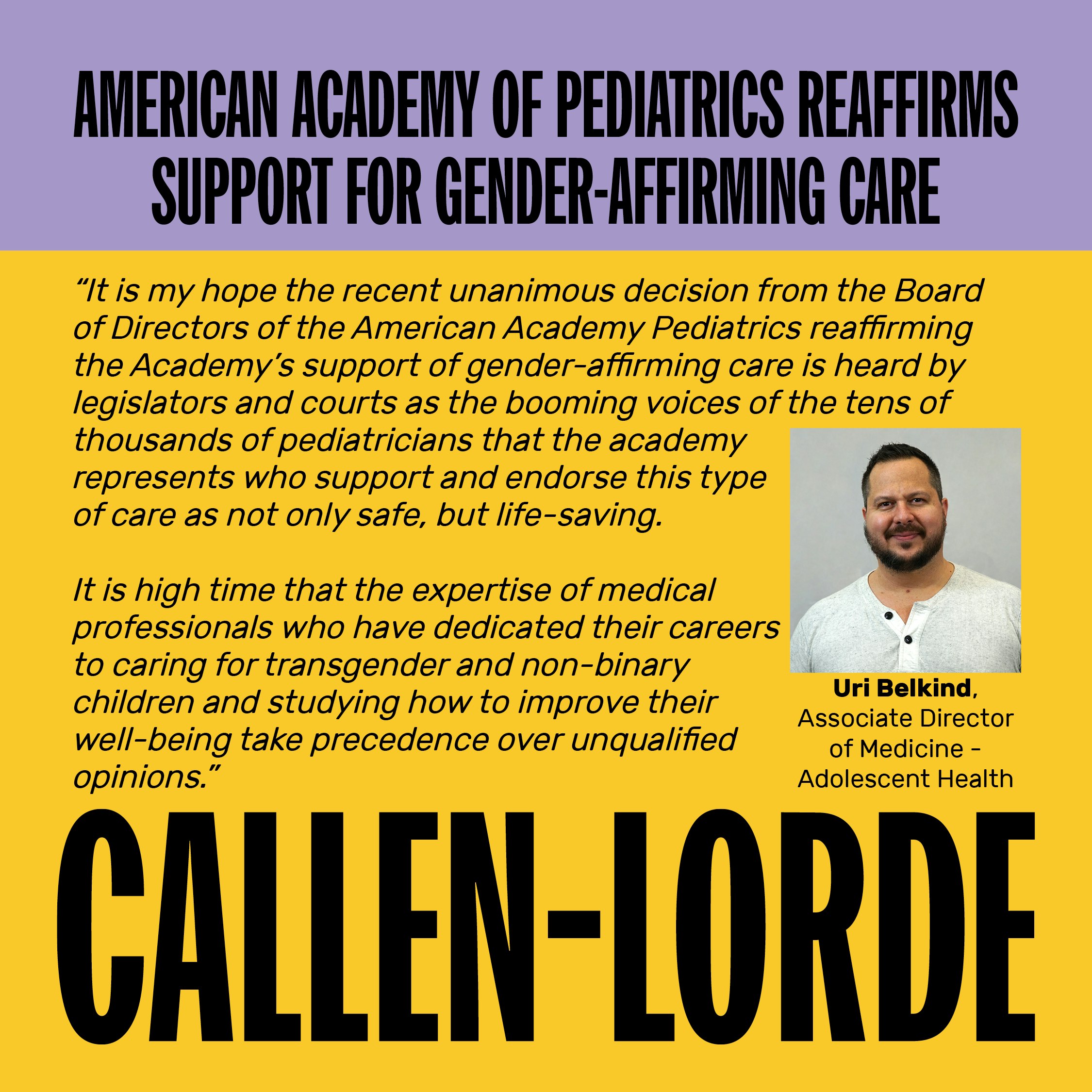 American Academy of Pediatrics Reaffirms Support for Gender-Affirming Care